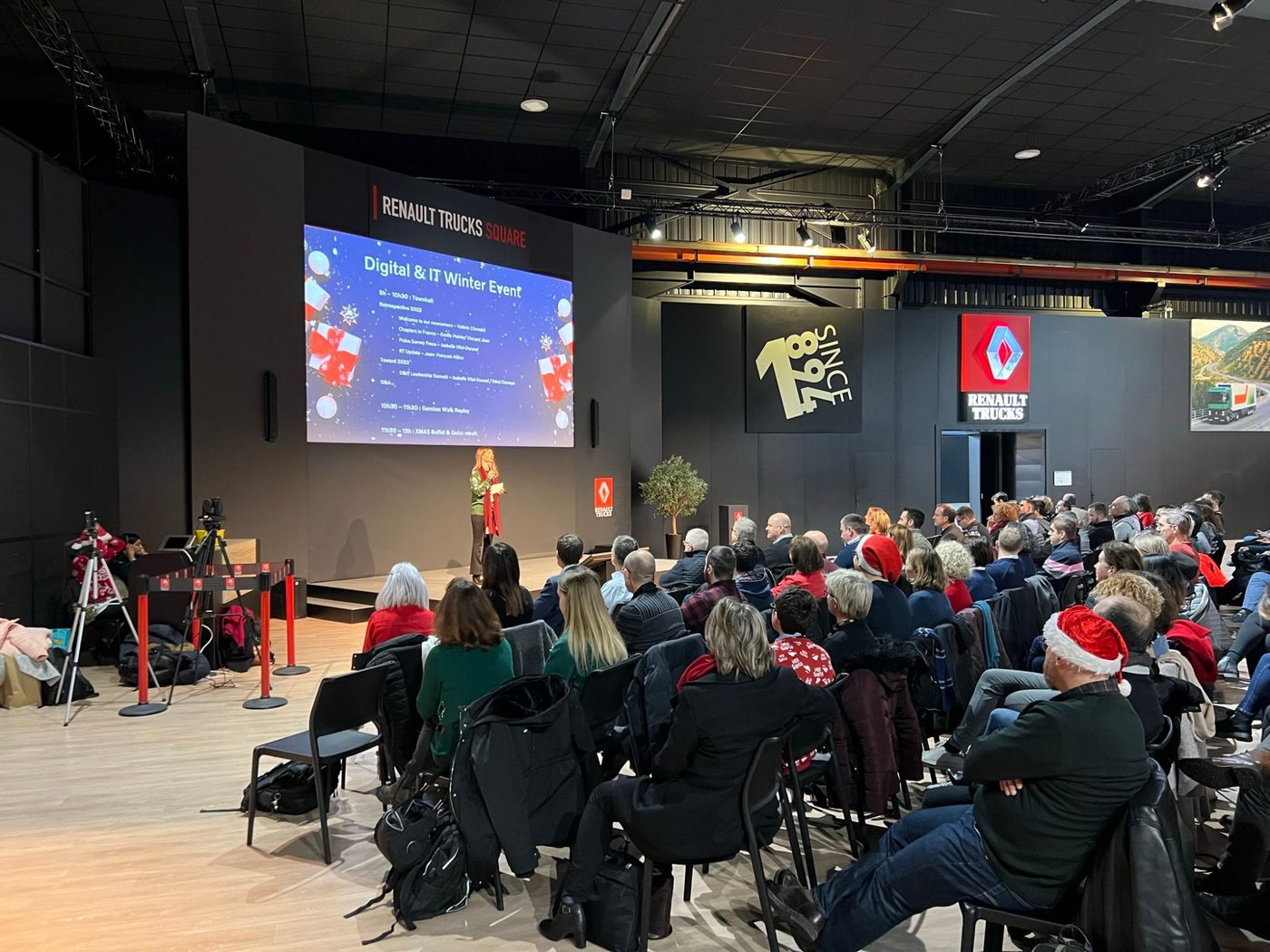 A full auditorium during an internal launch event